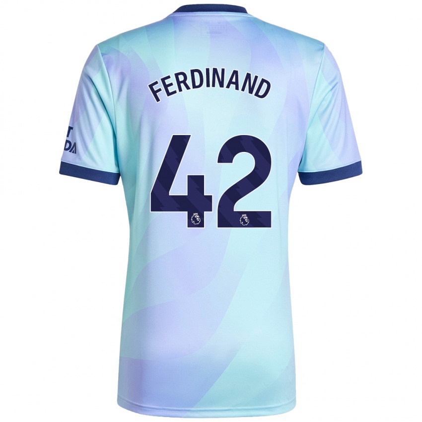 Enfant Maillot Seb Ferdinand #42 Aqua Troisieme 2024/25 T-Shirt Suisse