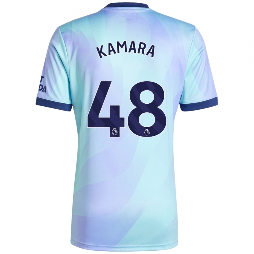 Enfant Maillot Osman Kamara #48 Aqua Troisieme 2024/25 T-Shirt Suisse