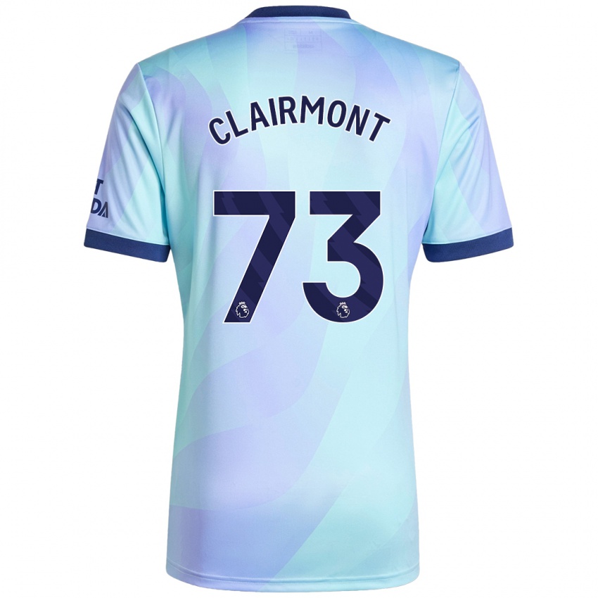 Enfant Maillot Reece Clairmont #73 Aqua Troisieme 2024/25 T-Shirt Suisse