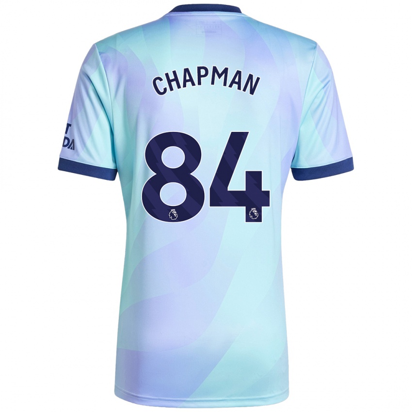 Enfant Maillot Samuel Chapman #84 Aqua Troisieme 2024/25 T-Shirt Suisse