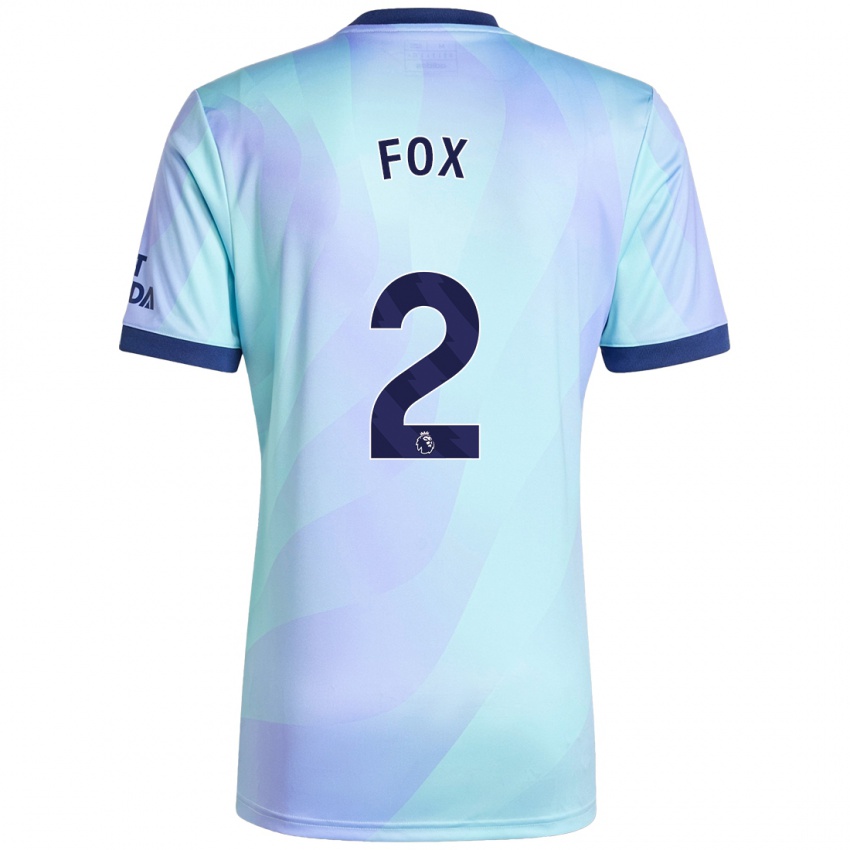 Enfant Maillot Emily Fox #2 Aqua Troisieme 2024/25 T-Shirt Suisse