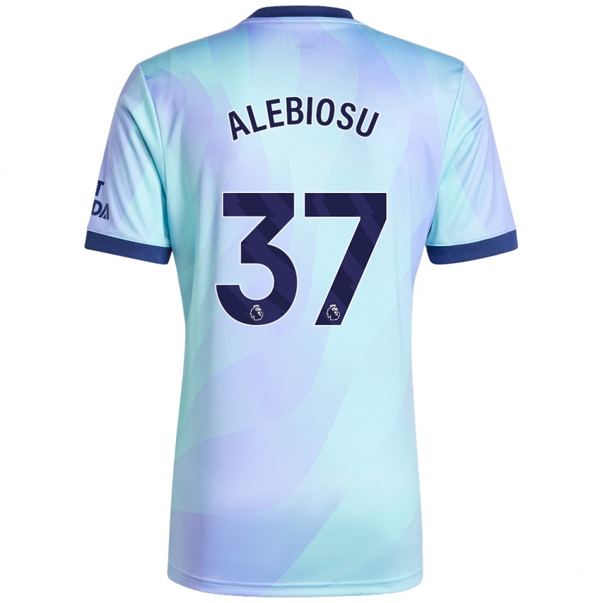 Enfant Maillot Ryan Alebiosu #37 Aqua Troisieme 2024/25 T-Shirt Suisse