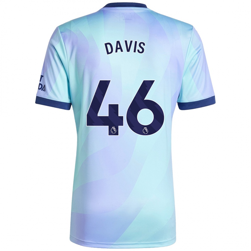 Enfant Maillot Timi Davis #46 Aqua Troisieme 2024/25 T-Shirt Suisse