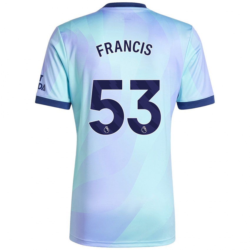 Enfant Maillot Jack Henry Francis #53 Aqua Troisieme 2024/25 T-Shirt Suisse