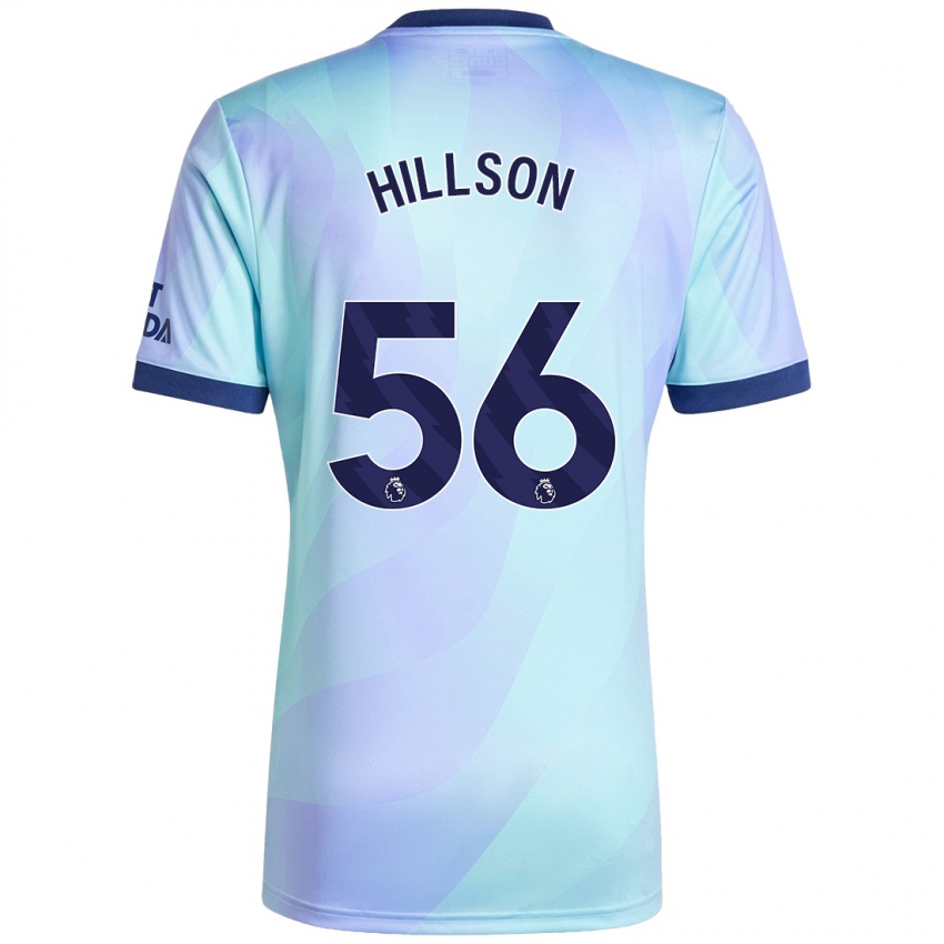 Enfant Maillot James Hillson #56 Aqua Troisieme 2024/25 T-Shirt Suisse