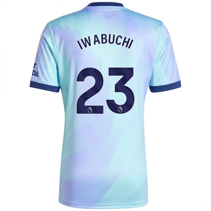 Enfant Maillot Mana Iwabuchi #23 Aqua Troisieme 2024/25 T-Shirt Suisse