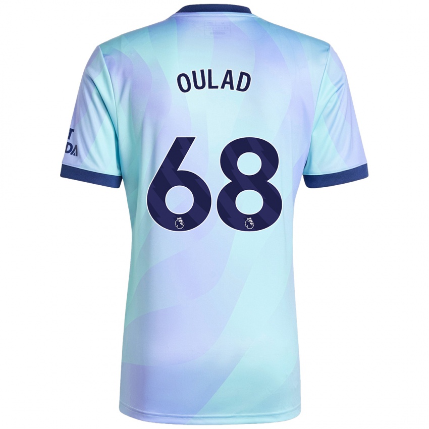 Enfant Maillot Salah-Eddine Oulad M'hand #68 Aqua Troisieme 2024/25 T-Shirt Suisse