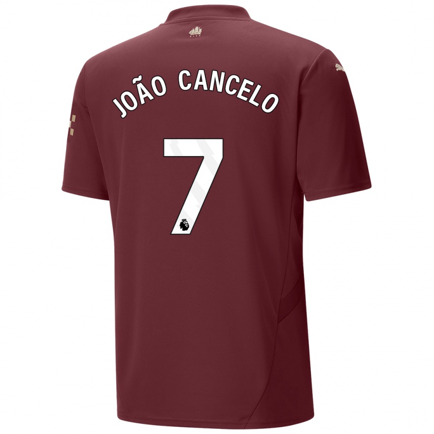 Kinder Joao Cancelo #7 Kastanienbraun Ausweichtrikot Trikot 2024/25 T-Shirt Schweiz