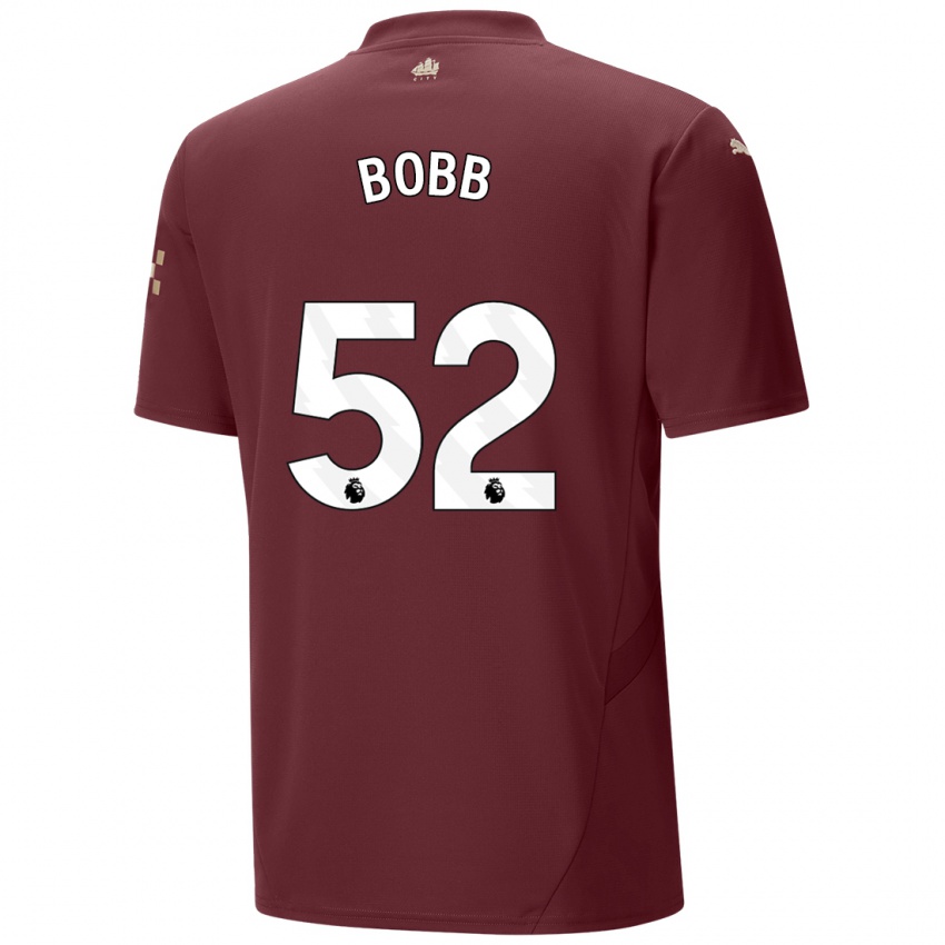 Kinder Oscar Bobb #52 Kastanienbraun Ausweichtrikot Trikot 2024/25 T-Shirt Schweiz