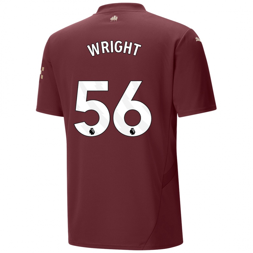 Kinder Jacob Wright #56 Kastanienbraun Ausweichtrikot Trikot 2024/25 T-Shirt Schweiz