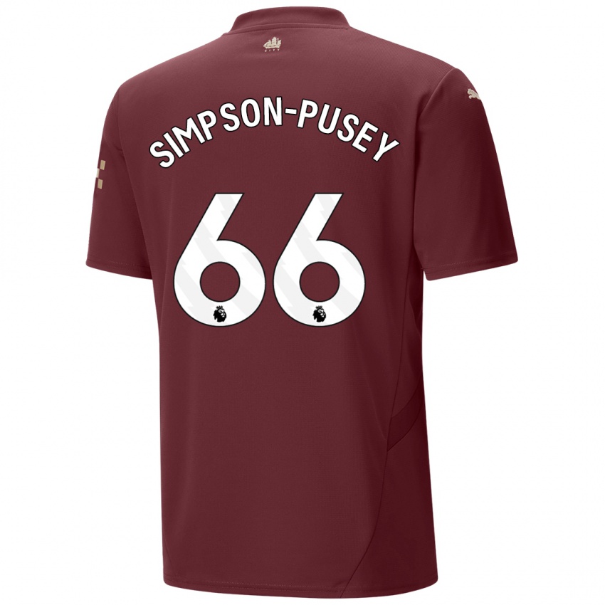 Kinder Jahmai Simpson-Pusey #66 Kastanienbraun Ausweichtrikot Trikot 2024/25 T-Shirt Schweiz