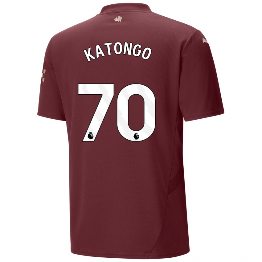 Kinder Jadel Katongo #70 Kastanienbraun Ausweichtrikot Trikot 2024/25 T-Shirt Schweiz