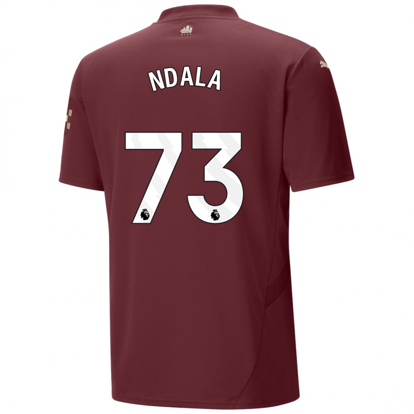 Kinder Joel Ndala #73 Kastanienbraun Ausweichtrikot Trikot 2024/25 T-Shirt Schweiz