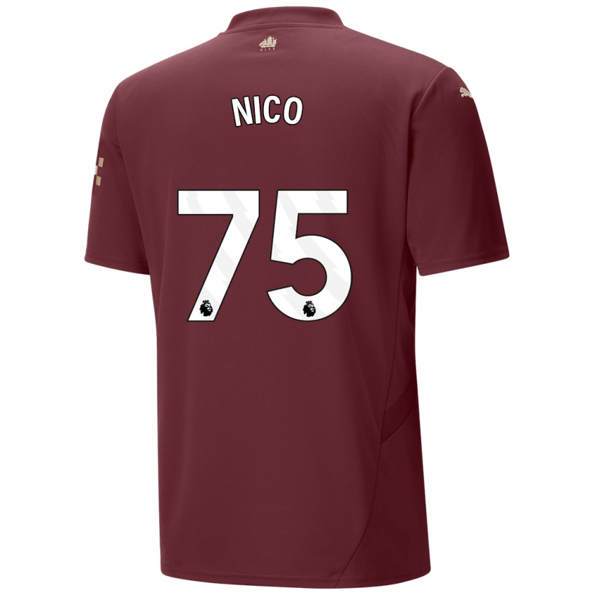 Kinder Nico O'reilly #75 Kastanienbraun Ausweichtrikot Trikot 2024/25 T-Shirt Schweiz