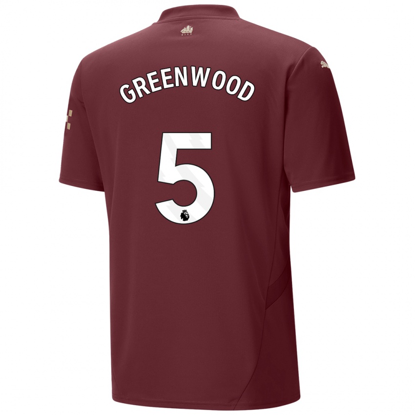 Kinder Alex Greenwood #5 Kastanienbraun Ausweichtrikot Trikot 2024/25 T-Shirt Schweiz