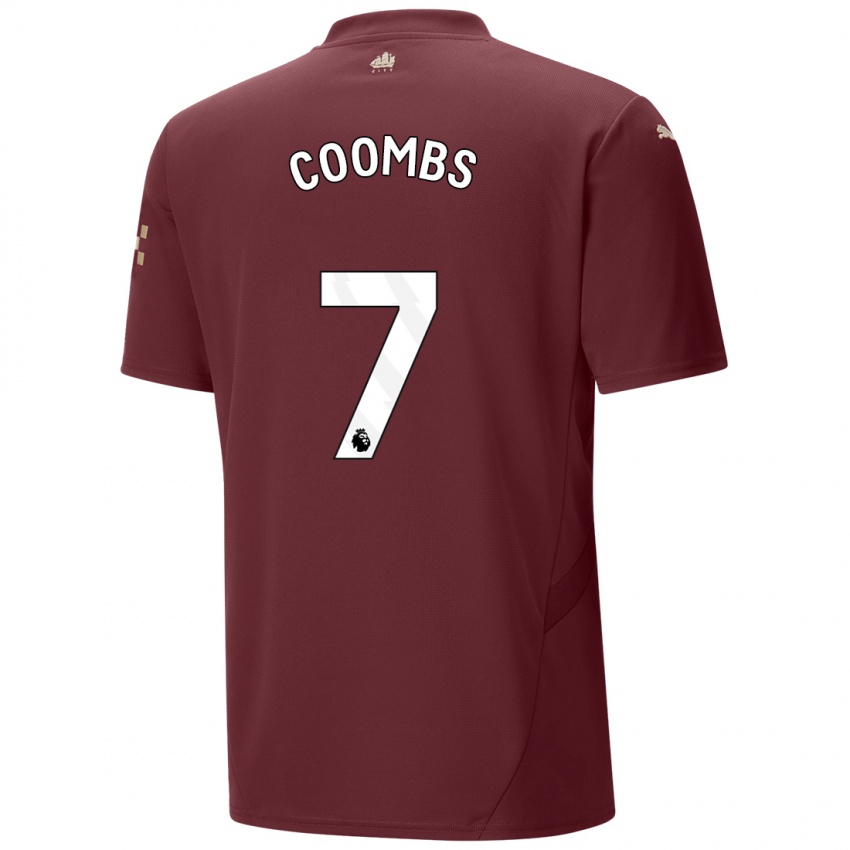 Kinder Laura Coombs #7 Kastanienbraun Ausweichtrikot Trikot 2024/25 T-Shirt Schweiz