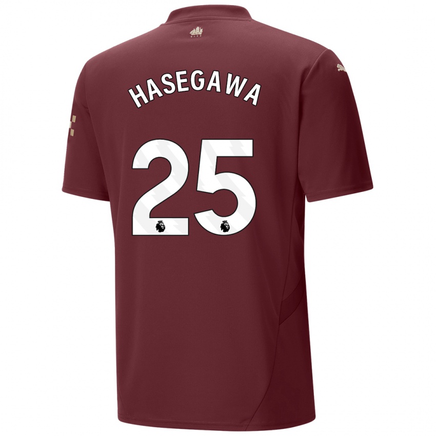 Kinder Yui Hasegawa #25 Kastanienbraun Ausweichtrikot Trikot 2024/25 T-Shirt Schweiz