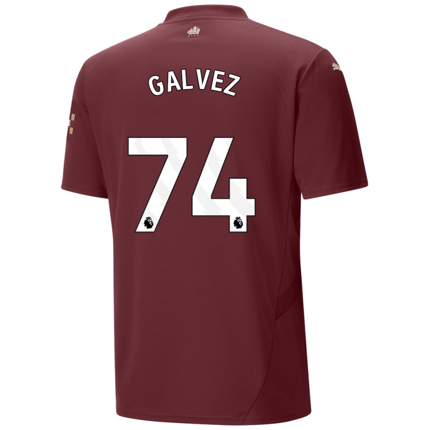 Kinder Tomas Galvez #74 Kastanienbraun Ausweichtrikot Trikot 2024/25 T-Shirt Schweiz