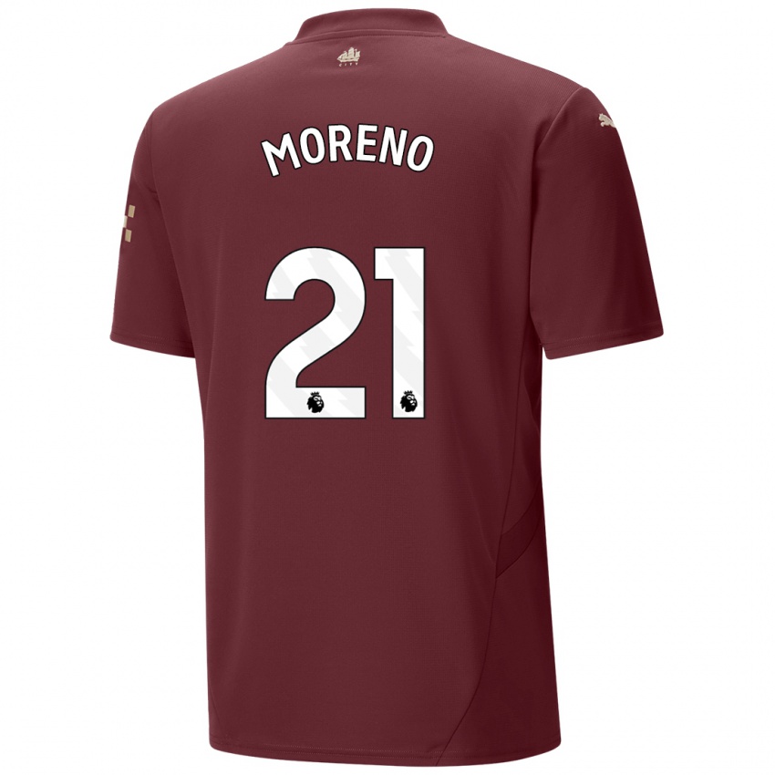 Kinder Marlos Moreno #21 Kastanienbraun Ausweichtrikot Trikot 2024/25 T-Shirt Schweiz