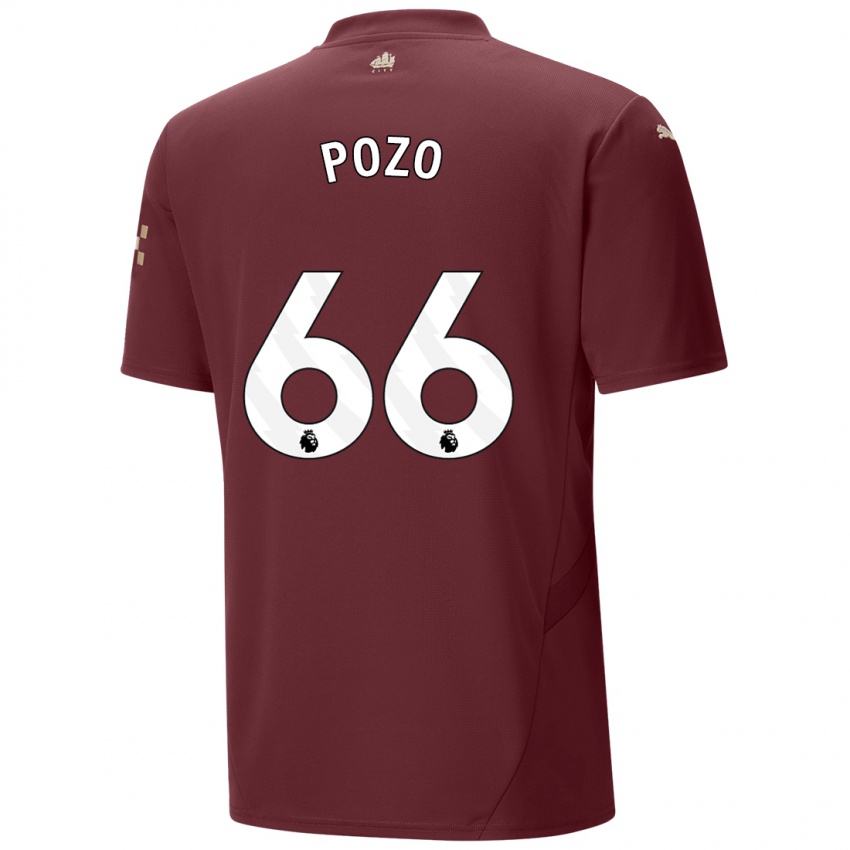 Kinder Iker Pozo #66 Kastanienbraun Ausweichtrikot Trikot 2024/25 T-Shirt Schweiz