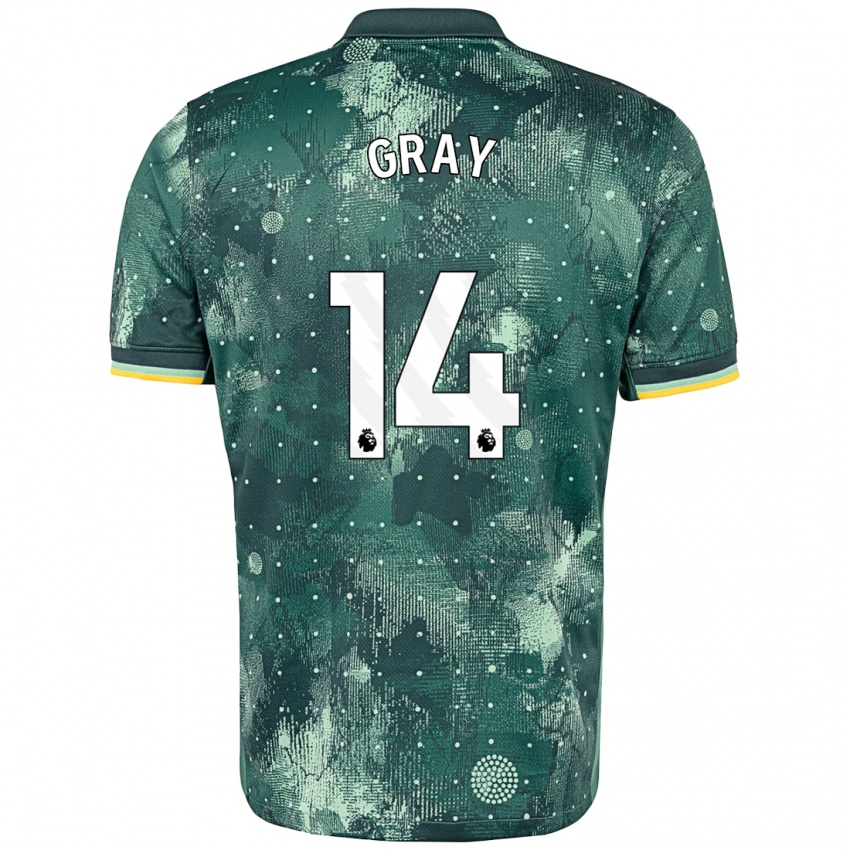 Kinder Archie Gray #14 Mintgrün Ausweichtrikot Trikot 2024/25 T-Shirt Schweiz