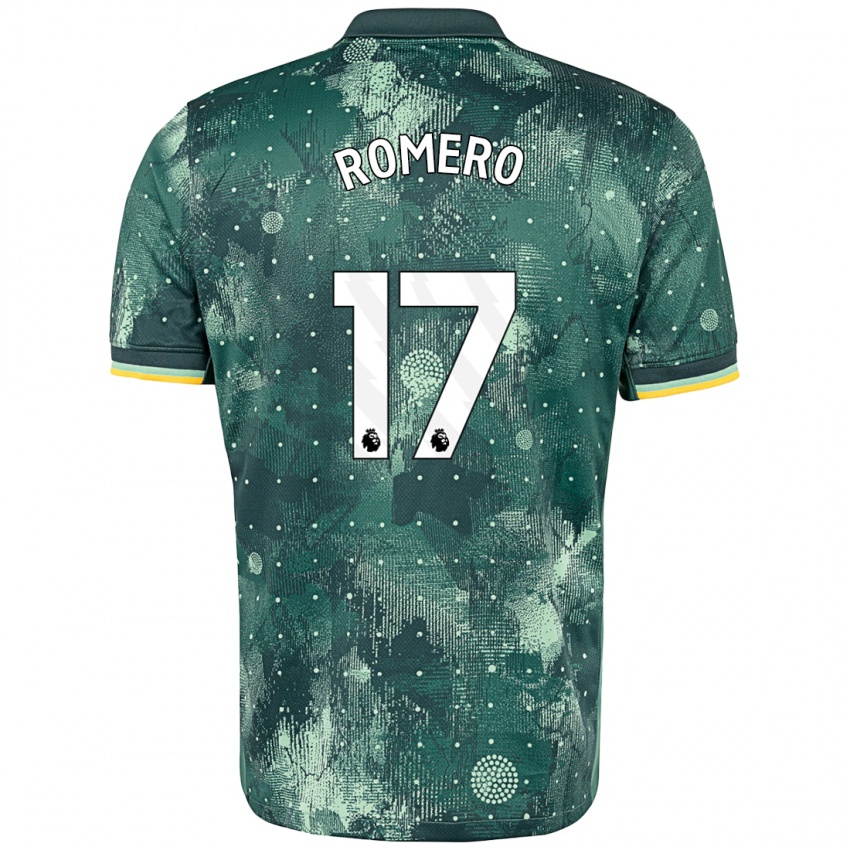 Kinder Cristian Romero #17 Mintgrün Ausweichtrikot Trikot 2024/25 T-Shirt Schweiz