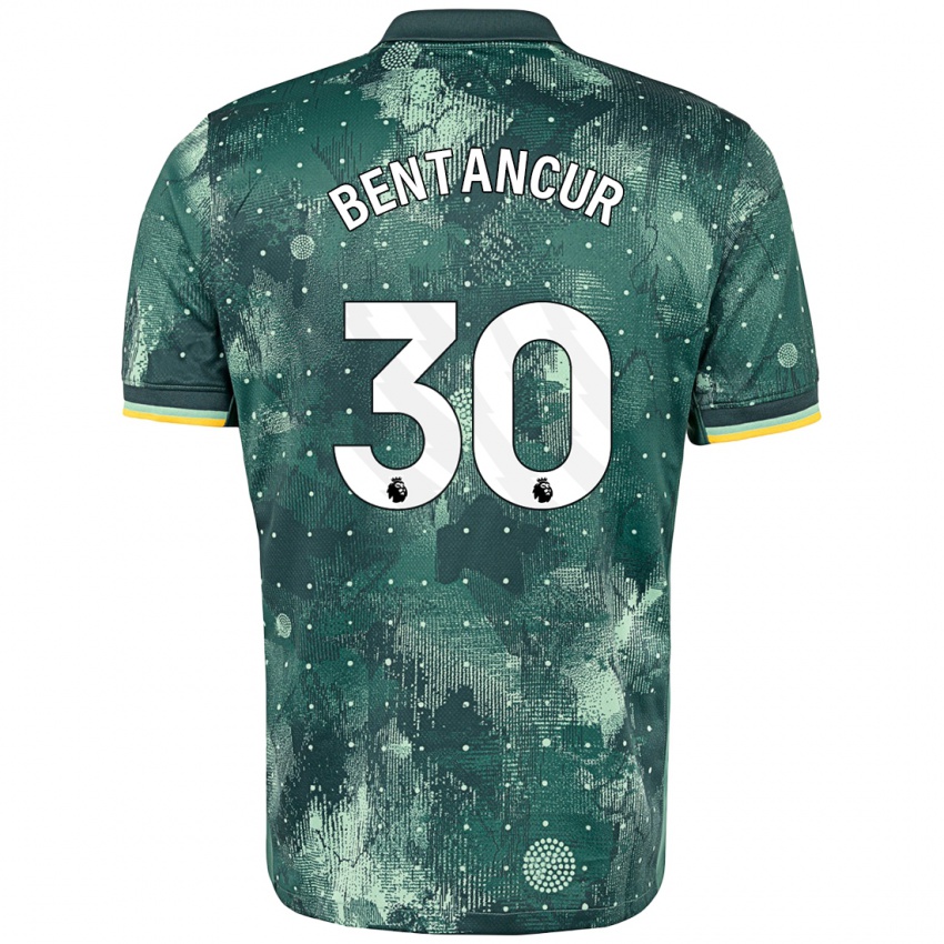 Kinder Rodrigo Bentancur #30 Mintgrün Ausweichtrikot Trikot 2024/25 T-Shirt Schweiz