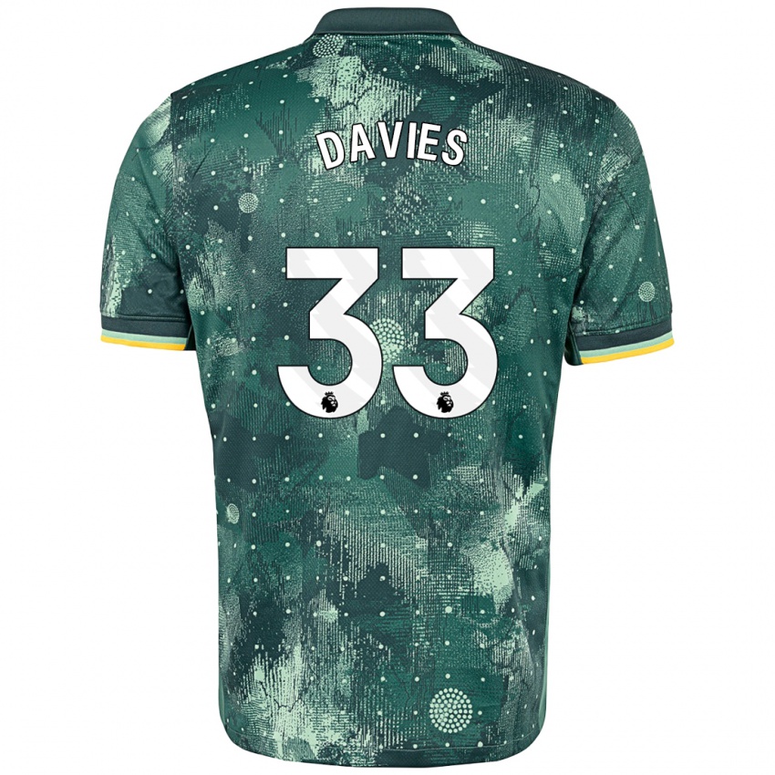 Kinder Ben Davies #33 Mintgrün Ausweichtrikot Trikot 2024/25 T-Shirt Schweiz