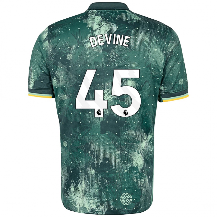 Kinder Alfie Devine #45 Mintgrün Ausweichtrikot Trikot 2024/25 T-Shirt Schweiz