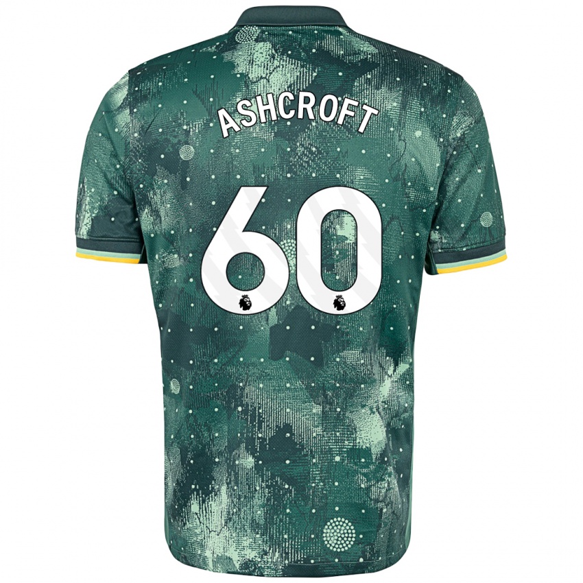 Kinder Tyrell Ashcroft #60 Mintgrün Ausweichtrikot Trikot 2024/25 T-Shirt Schweiz