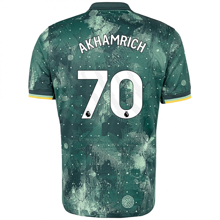 Kinder Yusuf Akhamrich #70 Mintgrün Ausweichtrikot Trikot 2024/25 T-Shirt Schweiz