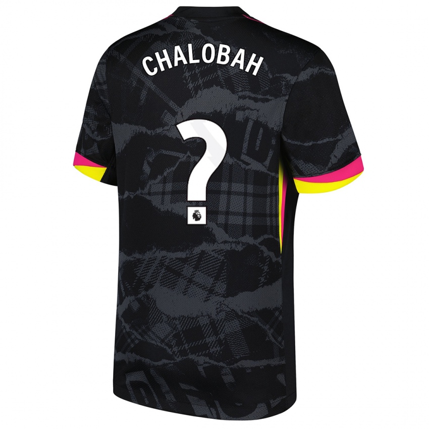 Kinder Trevoh Chalobah #0 Schwarz Rosa Ausweichtrikot Trikot 2024/25 T-Shirt Schweiz