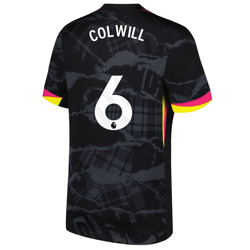 Kinder Levi Colwill #6 Schwarz Rosa Ausweichtrikot Trikot 2024/25 T-Shirt Schweiz