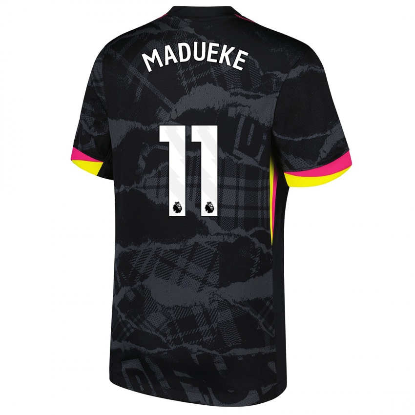 Kinder Noni Madueke #11 Schwarz Rosa Ausweichtrikot Trikot 2024/25 T-Shirt Schweiz