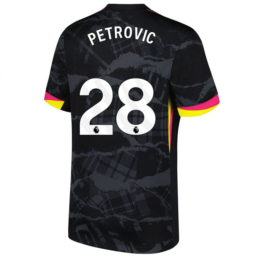 Kinder Djordje Petrovic #28 Schwarz Rosa Ausweichtrikot Trikot 2024/25 T-Shirt Schweiz