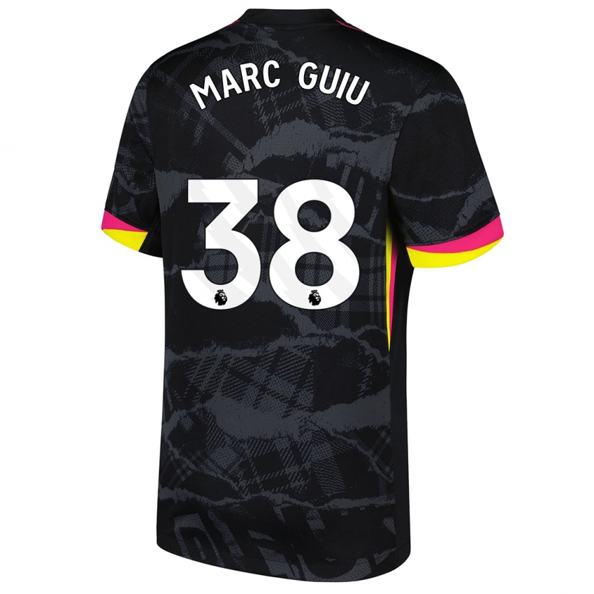 Kinder Marc Guiu #38 Schwarz Rosa Ausweichtrikot Trikot 2024/25 T-Shirt Schweiz