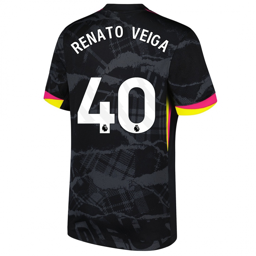 Kinder Renato Veiga #40 Schwarz Rosa Ausweichtrikot Trikot 2024/25 T-Shirt Schweiz