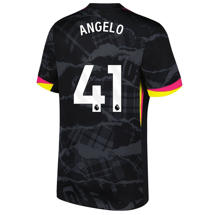 Kinder Ângelo #41 Schwarz Rosa Ausweichtrikot Trikot 2024/25 T-Shirt Schweiz