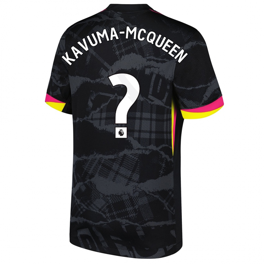 Kinder Ryan Kavuma-Mcqueen #0 Schwarz Rosa Ausweichtrikot Trikot 2024/25 T-Shirt Schweiz