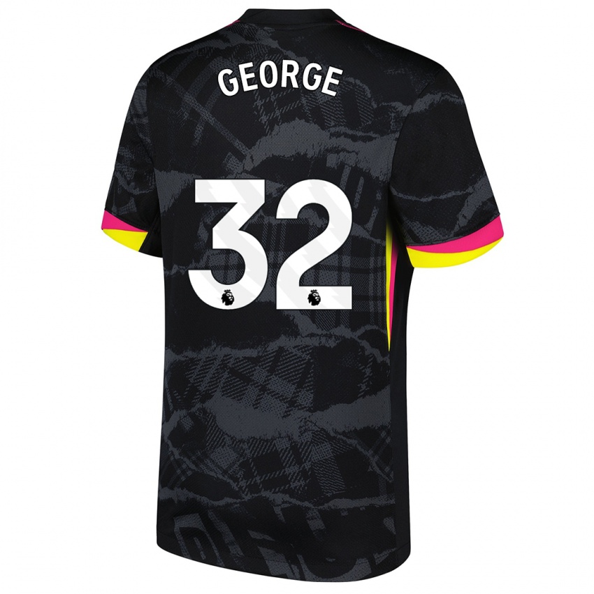 Kinder Tyrique George #32 Schwarz Rosa Ausweichtrikot Trikot 2024/25 T-Shirt Schweiz