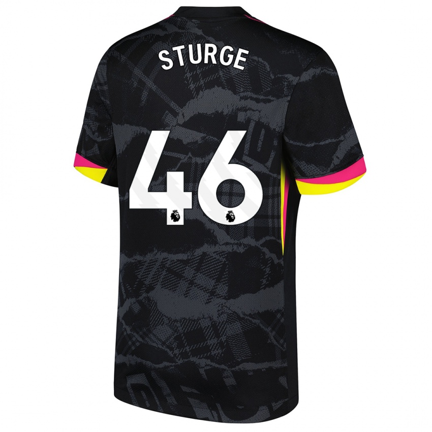 Kinder Zak Sturge #46 Schwarz Rosa Ausweichtrikot Trikot 2024/25 T-Shirt Schweiz