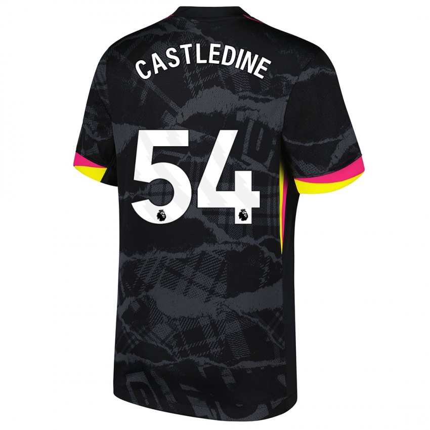 Kinder Leo Castledine #54 Schwarz Rosa Ausweichtrikot Trikot 2024/25 T-Shirt Schweiz