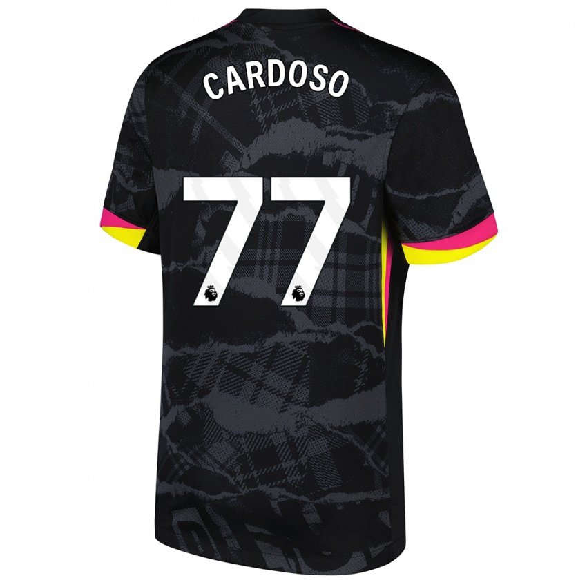 Kinder Leo Cardoso #77 Schwarz Rosa Ausweichtrikot Trikot 2024/25 T-Shirt Schweiz