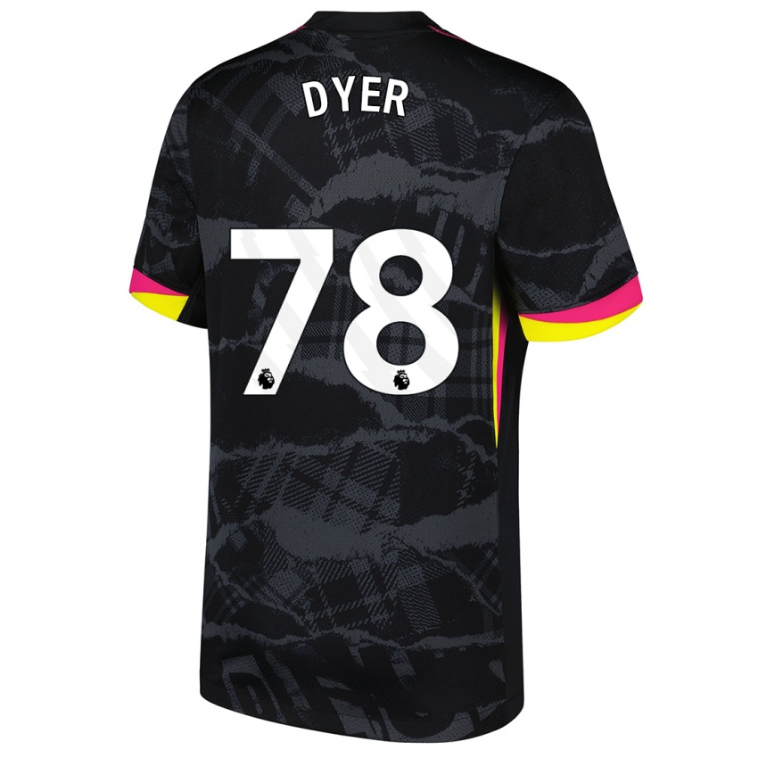 Kinder Kiano Dyer #78 Schwarz Rosa Ausweichtrikot Trikot 2024/25 T-Shirt Schweiz