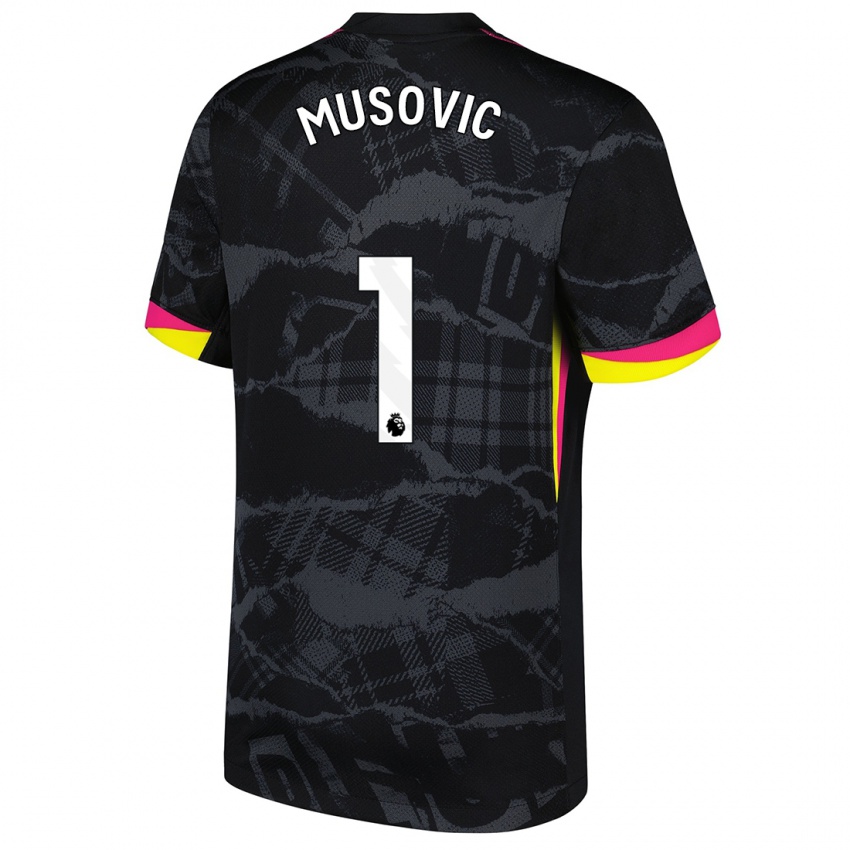 Kinder Zećira Mušović #1 Schwarz Rosa Ausweichtrikot Trikot 2024/25 T-Shirt Schweiz