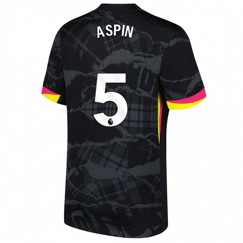 Kinder Brooke Aspin #5 Schwarz Rosa Ausweichtrikot Trikot 2024/25 T-Shirt Schweiz