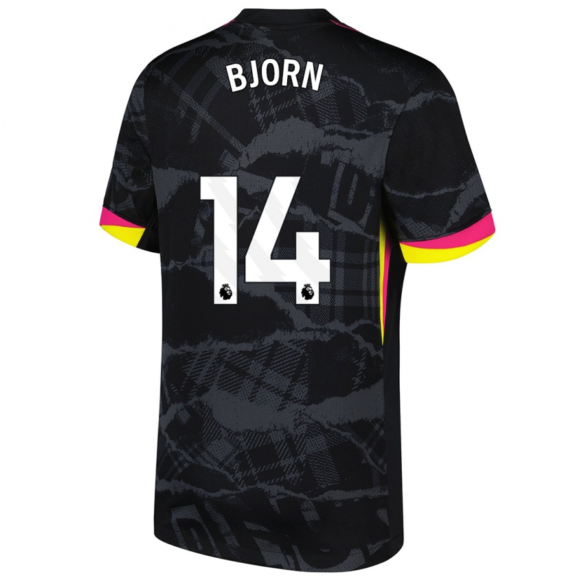 Kinder Nathalie Björn #14 Schwarz Rosa Ausweichtrikot Trikot 2024/25 T-Shirt Schweiz