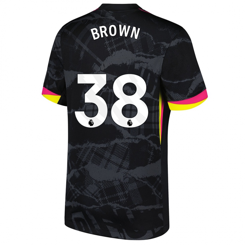 Kinder Cerys Brown #38 Schwarz Rosa Ausweichtrikot Trikot 2024/25 T-Shirt Schweiz