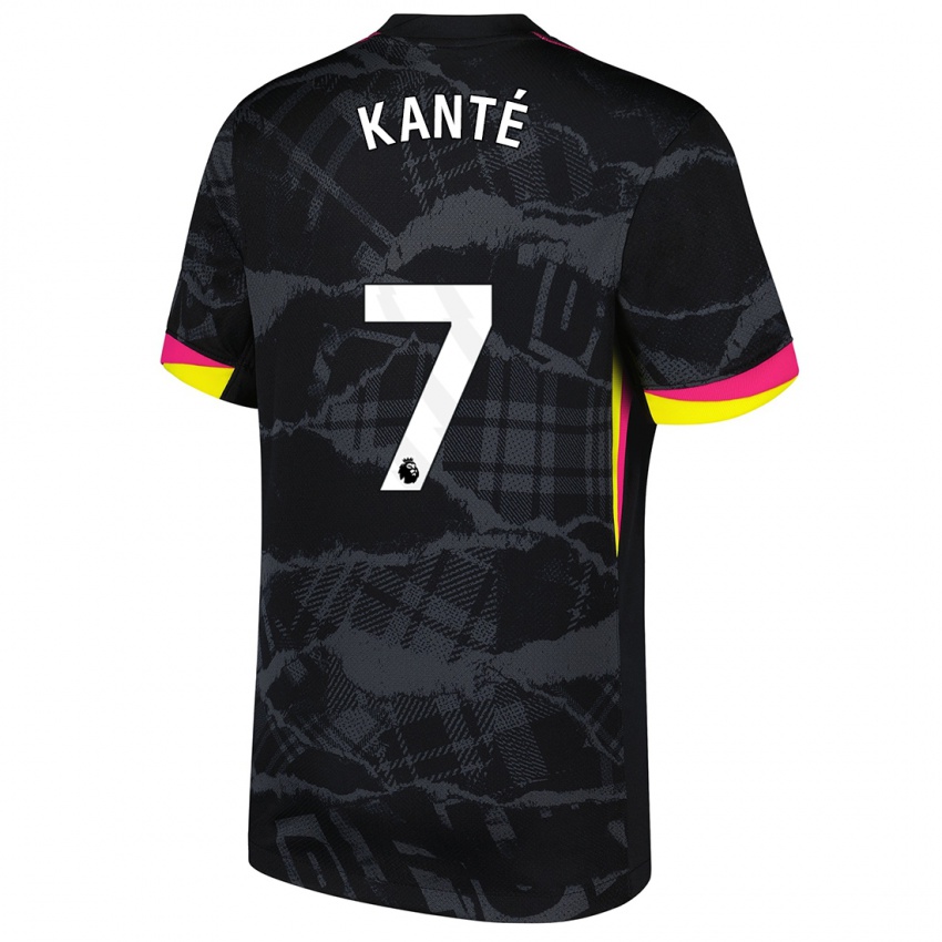 Kinder N'golo Kante #7 Schwarz Rosa Ausweichtrikot Trikot 2024/25 T-Shirt Schweiz