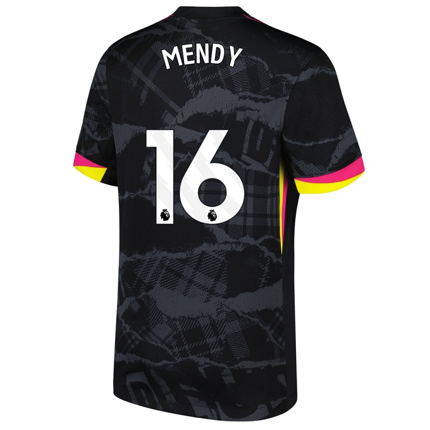 Kinder Edouard Mendy #16 Schwarz Rosa Ausweichtrikot Trikot 2024/25 T-Shirt Schweiz